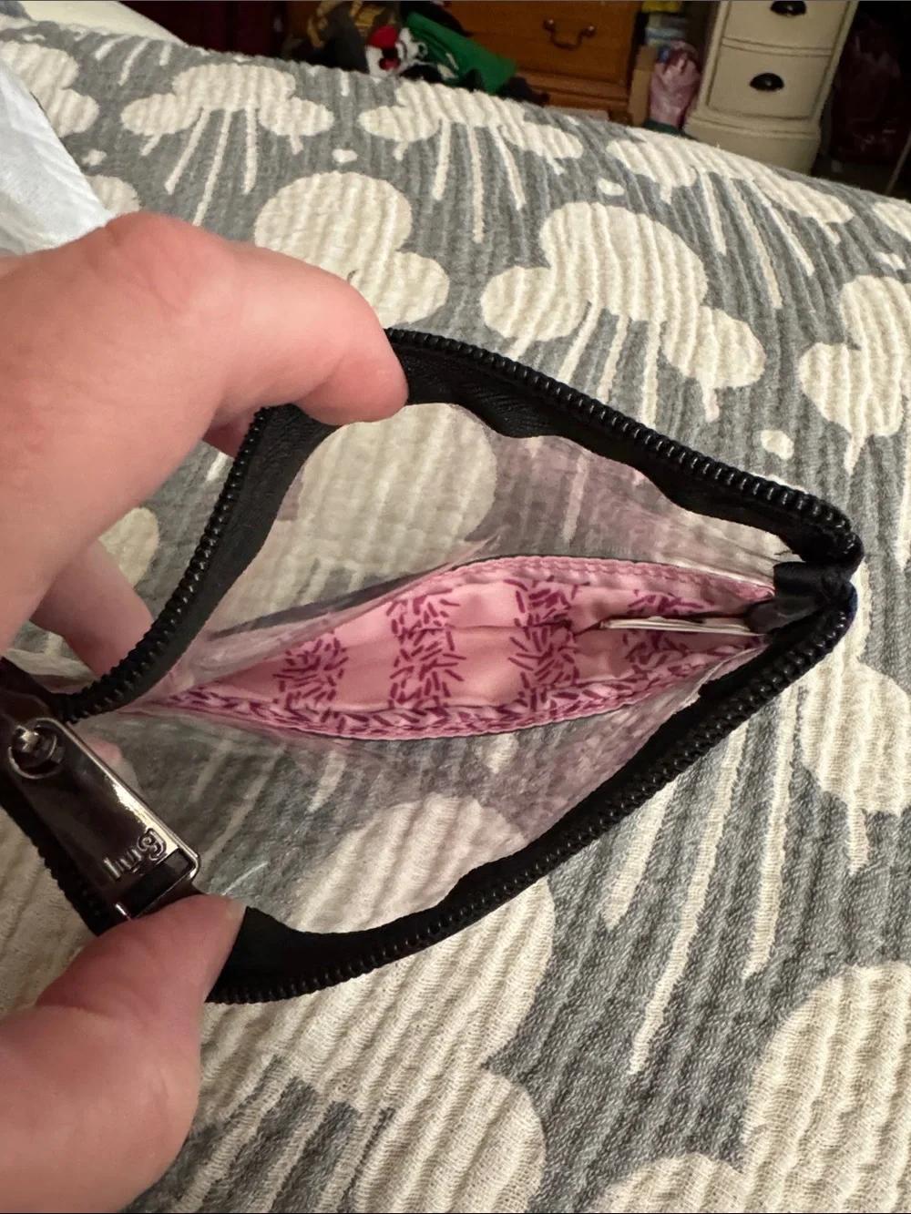 Great Condition! - Lug Seesaw Pouch Set in Boho Floral Black